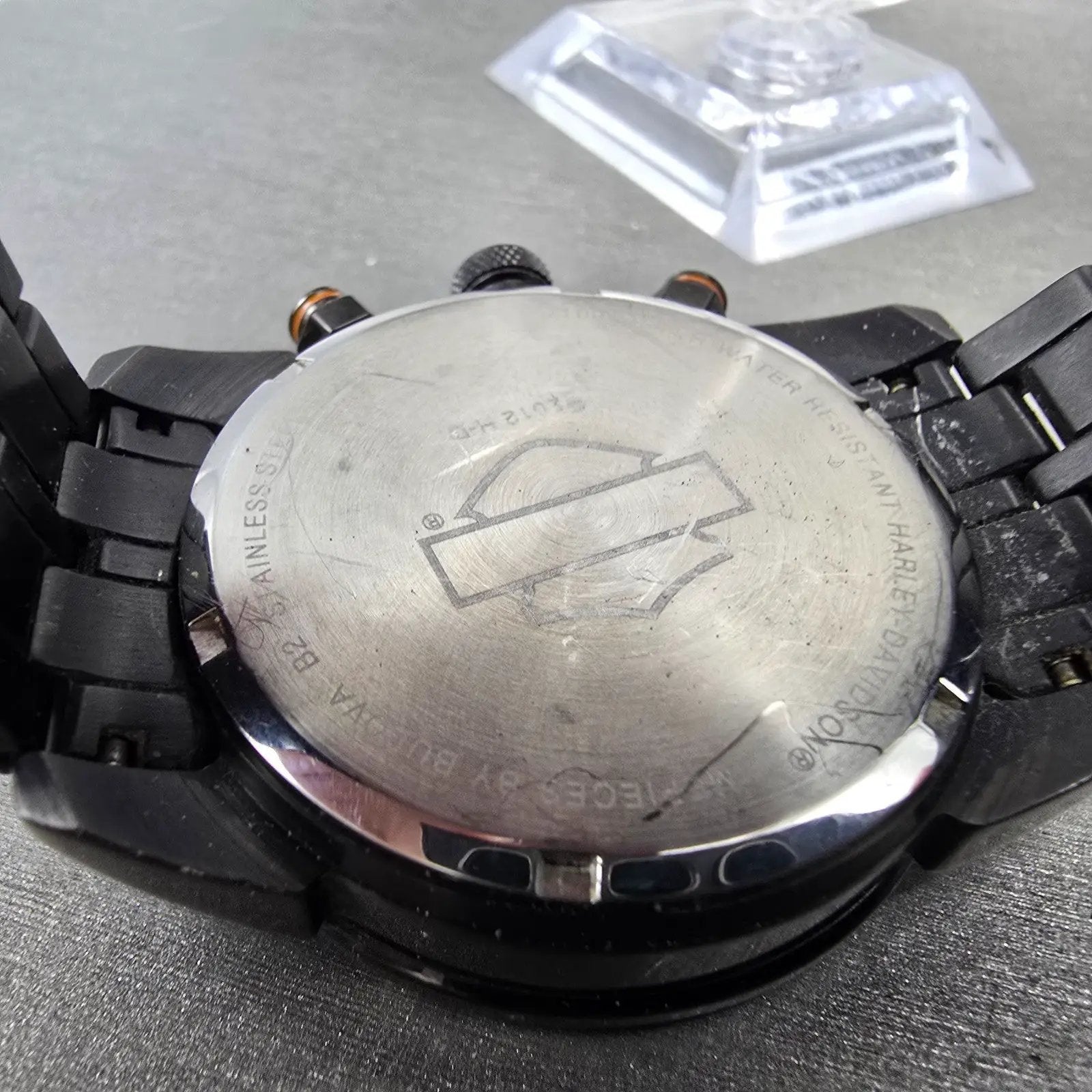 Bulova HArley Davidson Chronograph Watch Men 43mm Black Dial Black Tone New Batt9