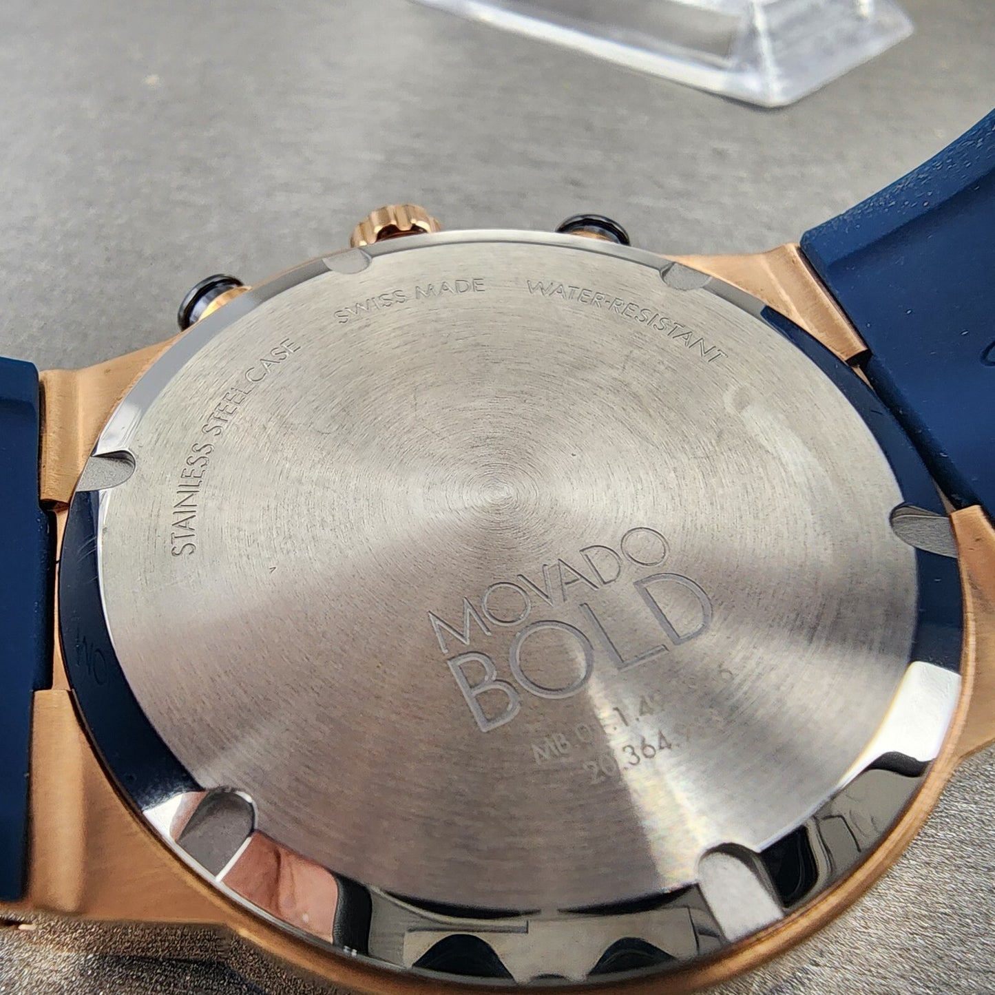 Movado Bold Fusion Chronograph Watch Men 44mm Rose Gold Dial Rose Gold Tone Date9