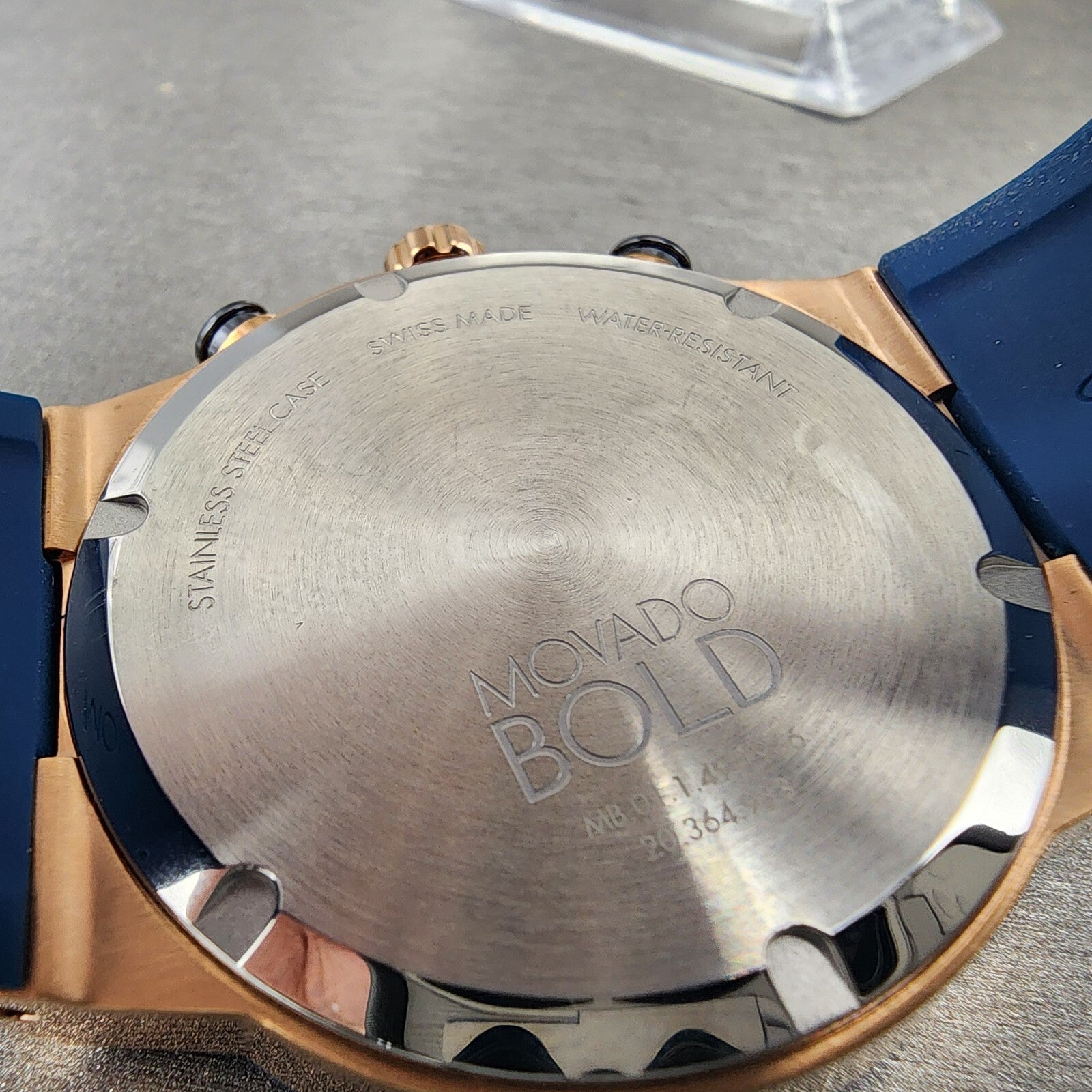 Movado Bold Fusion Chronograph Watch Men 44mm Rose Gold Dial Rose Gold Tone Date9