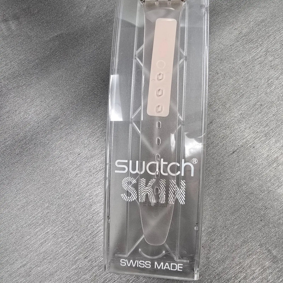 Swatch Jelly Skin Watch Men 34mm Skeleton Dial Clear Case SFK100 New Battery NOS3