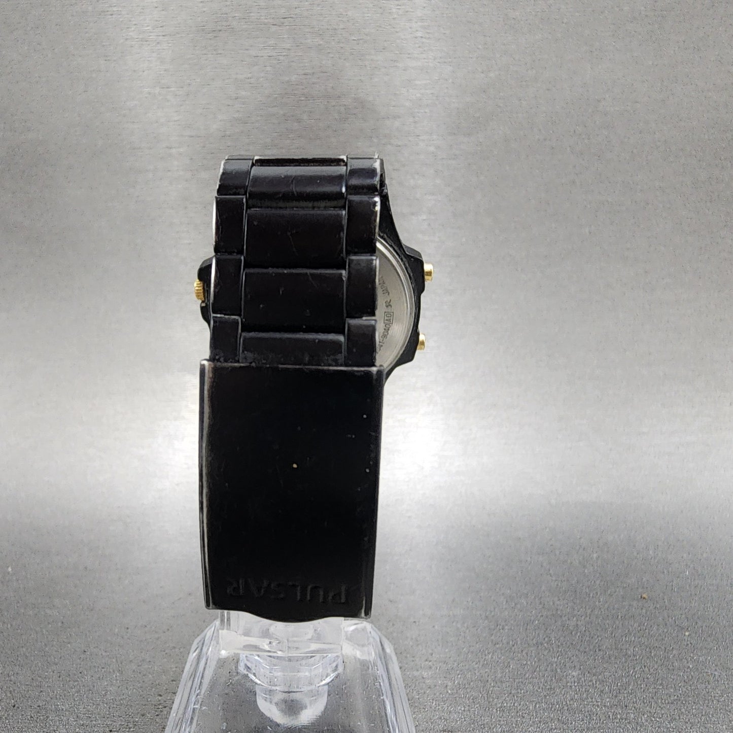 Pulsar Analog Digital Watch Men 37mm Black Dial Black Tone Round V0419040 PARTS8