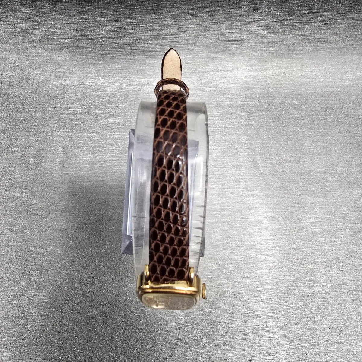 Seiko Watch Women 15mm Champagne Dial Gold Tone Rectangle 1320-5539 New Battery4