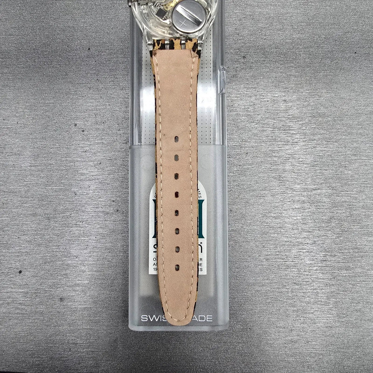 Swatch OONGAWAH! Watch Men 34mm Green Dial Clear Case GK193 New Battery NOS9