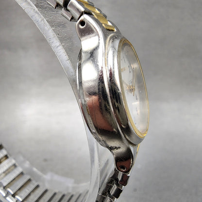 Seiko Watch Women 24mm White Dial Two Tone Daydate Round 7n830131 New Battery3