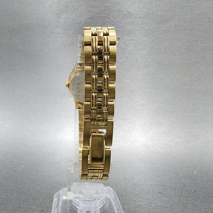Seiko watch Women 24mm Champagne Dial Gold Tone Round V4011600 New Battery7