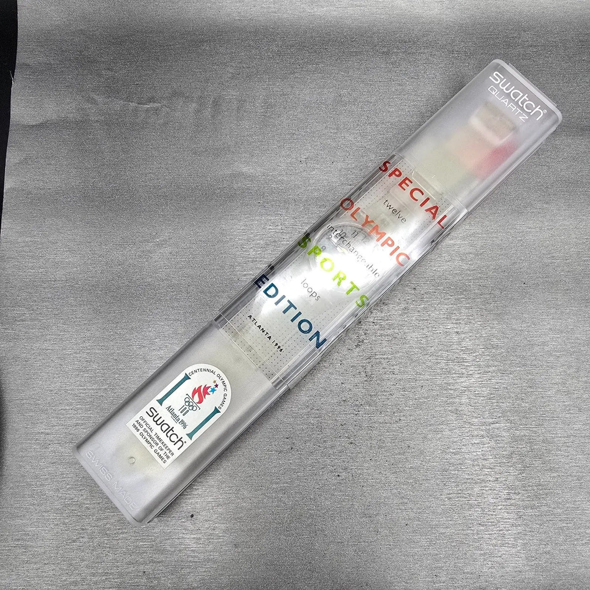 Swatch Olympic Sport Edition Watch Men 34mm Transparent GK209ST New Battery NOS16