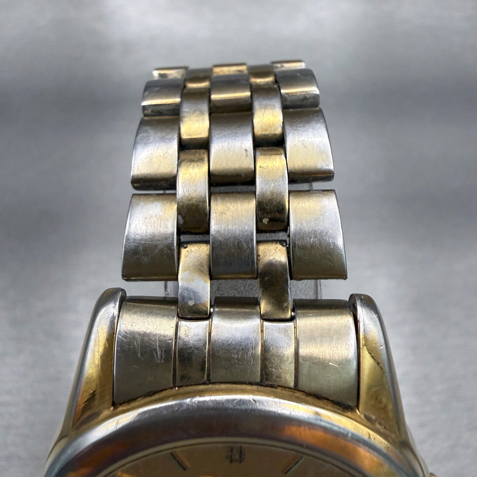 Seiko Watch Men 38mm Gold Dial Gold Tone Daydate Round 7N43-0AM0 New Battery4