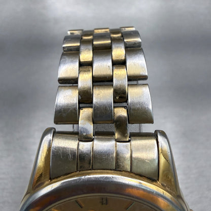 Seiko Watch Men 38mm Gold Dial Gold Tone Daydate Round 7N43-0AM0 New Battery4