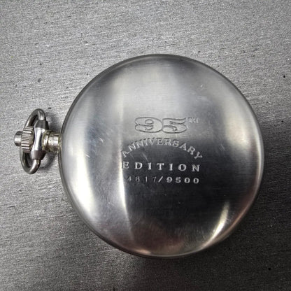 Harley Davidson Pocket Watch Men 50mm White Dial Silver Small Seconds New Batt6