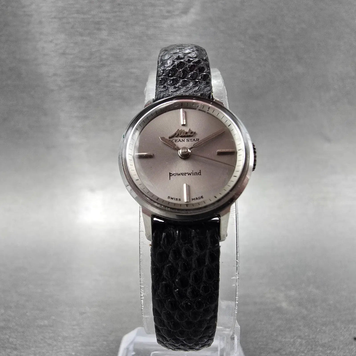 Mido Oceanstar Powerwind Watch Women 19mm Silver Dial Steel Automatic VTG Runs5
