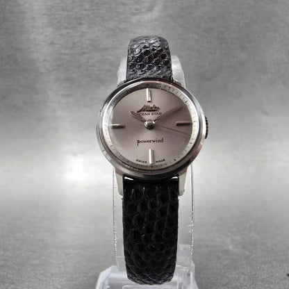 Mido Oceanstar Powerwind Watch Women 19mm Silver Dial Steel Automatic VTG Runs5