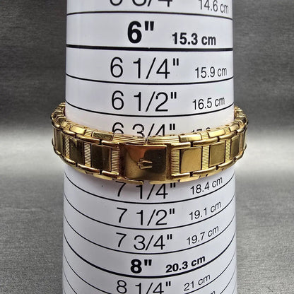Bulova Tank Watch Women 15mm MOP Dial Gold Tone Rectangle 97Y00 New Battery9