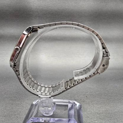 Seiko Watch Men 26mm Silver Dial Two Tone Rectangle 6530-5510 New Battery6