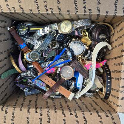 Watch Lot Men Women Timex Wenger Fossil Waltham Stauer 18.0 LB VTG Modern PARTS3