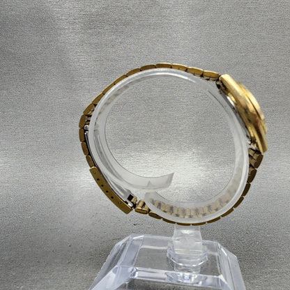 Seiko Watch Women 24mm Gold Mickey Dial Gold Tone Daydate 3y030039 New Battery8