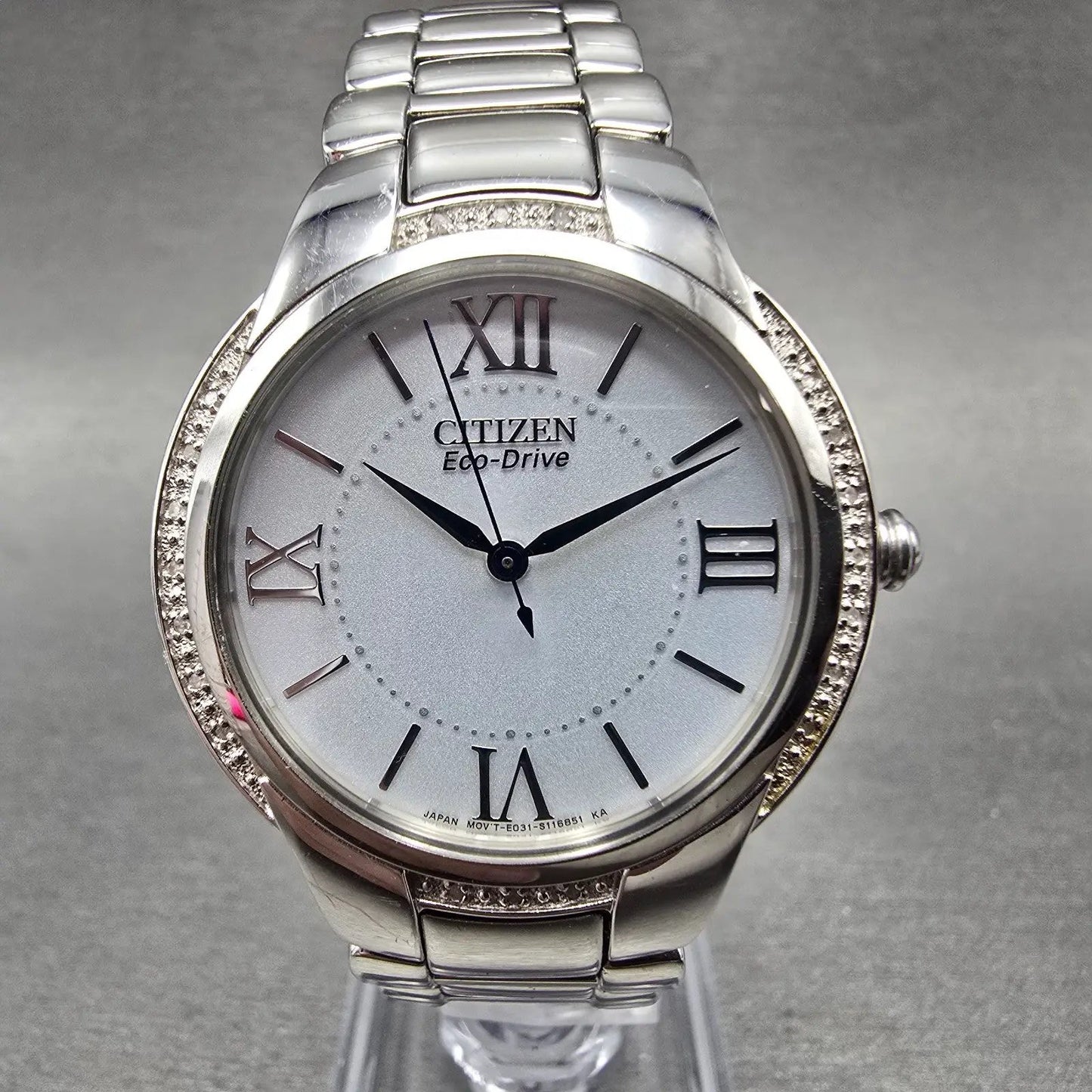 Citizen Eco-Drive Ciena Watch Women 35mm White Dial Steel Round EM0090-57A Runs0