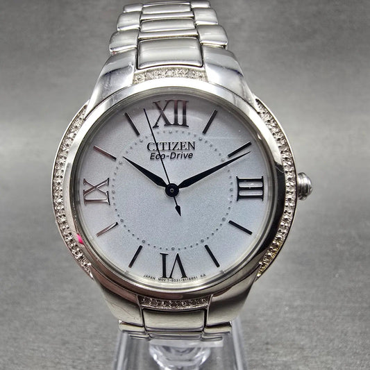 Citizen Eco-Drive Ciena Watch Women 35mm White Dial Steel Round EM0090-57A Runs0