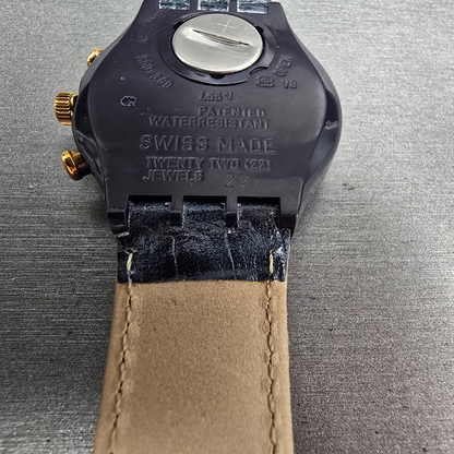 Swatch Chrono Timeless Zone Watch Men 37mm Silver Dial SCN104 New Battery NOS13
