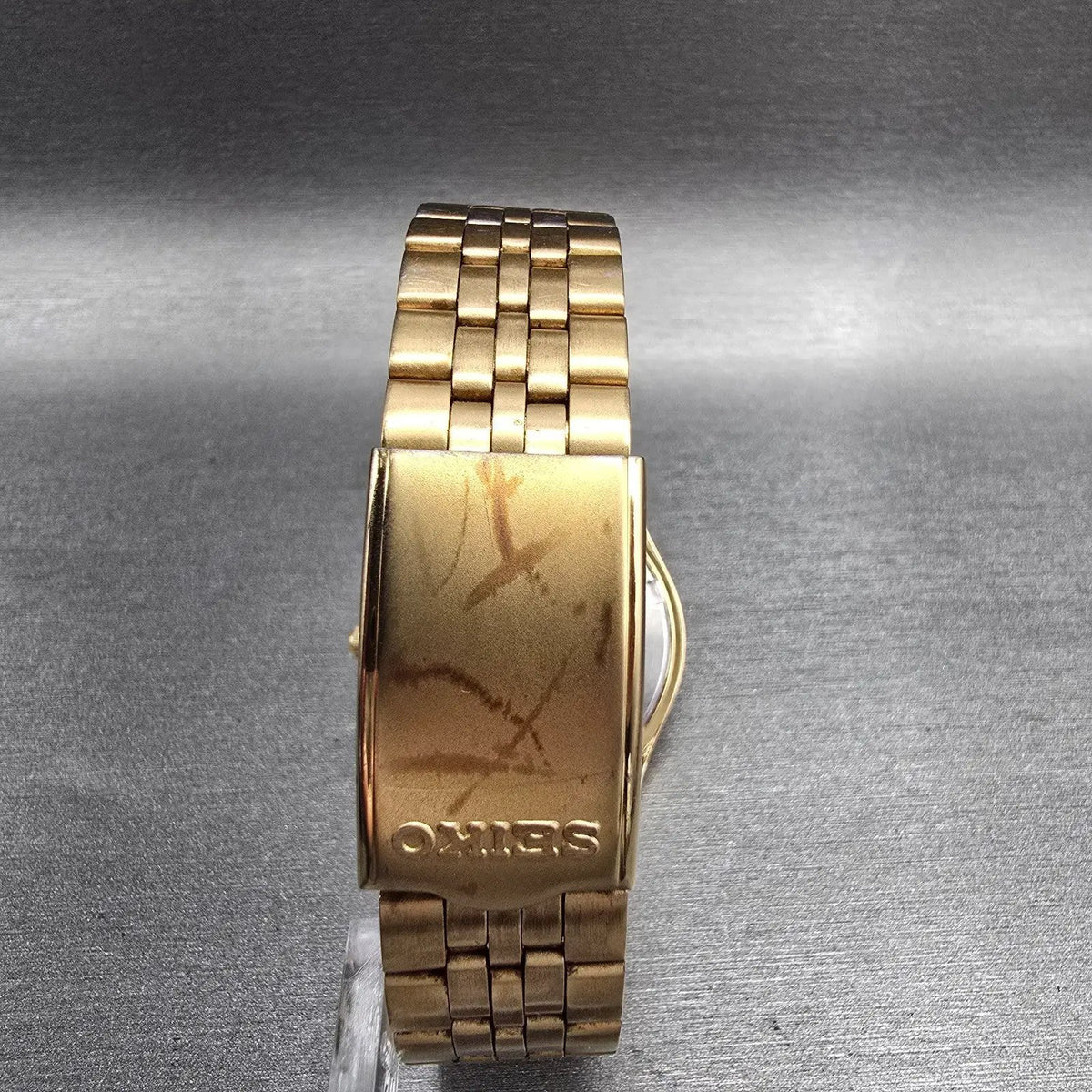 Seiko Railroad Approved Watch Men 35mm White Dial Gold Daydate 7N43-8A39 New Bat8