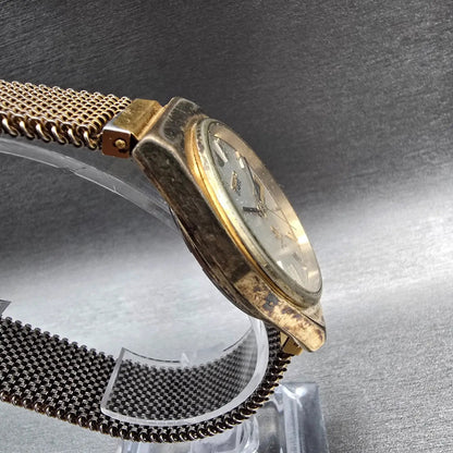 Seiko Type II Watch Men 35mm Silver Dial Gold Tone Daydate 8223-8090 New Batt JP3