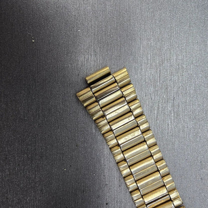 Seiko Bracelet 20mm Stainless Steel Gold Tone Tri Folding Clasp Vintage Japan L10