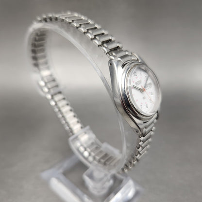 Seiko SQ Watch Women 24mm White Dial Silver Tone daydate 7n836a09 New battery3