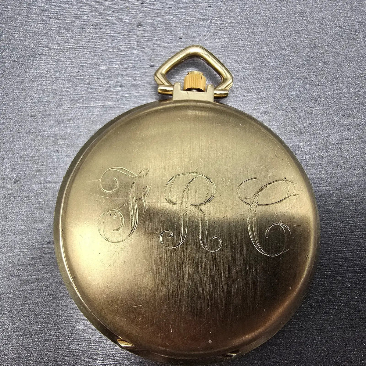 Wittnauer Pocket Watch Men 43mm Champagne Dial Gold Daydate SILHOUETTE New Batt6