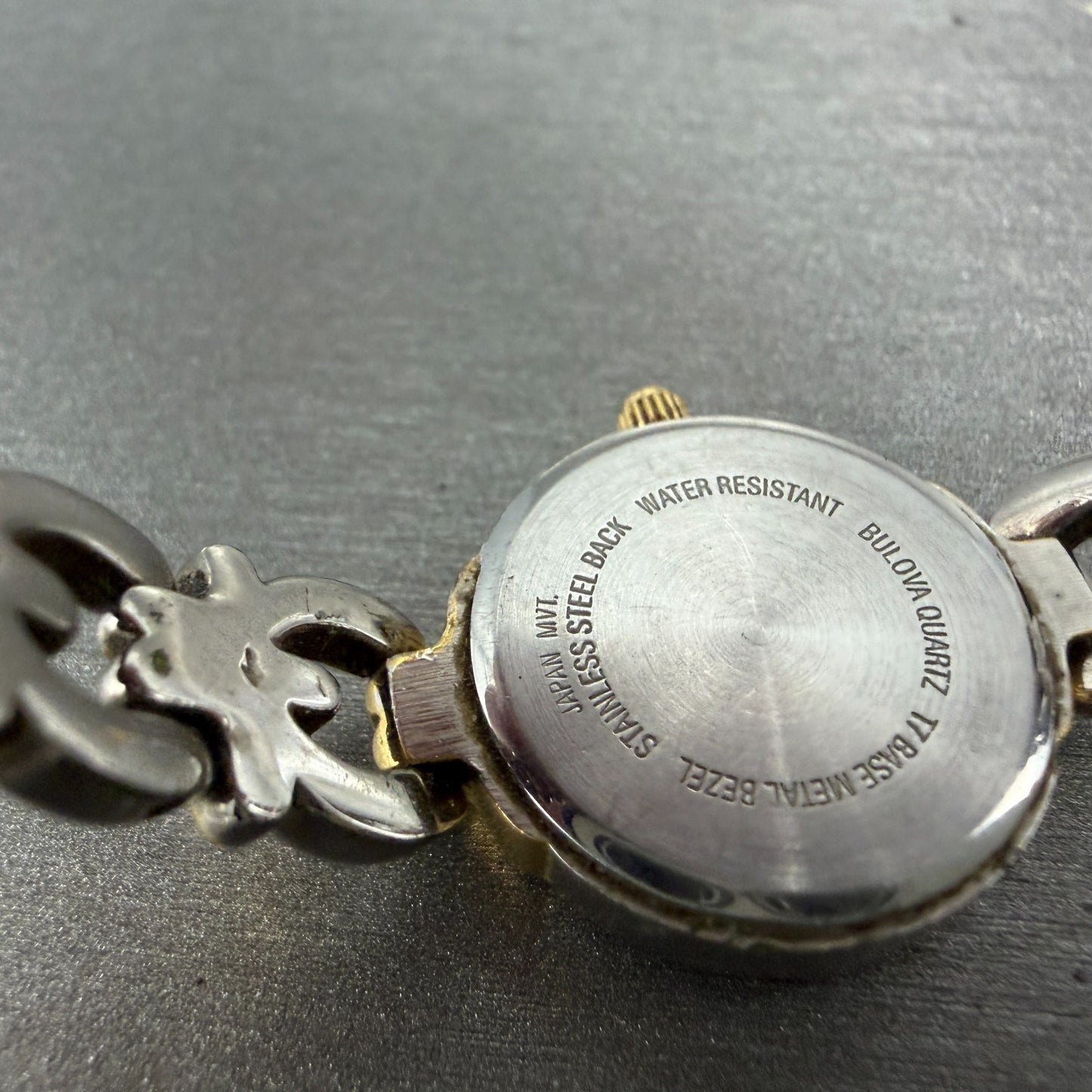 Bulova Watch Women 20mm White Dial Two Tone Round 98P15 New Battery ABC9
