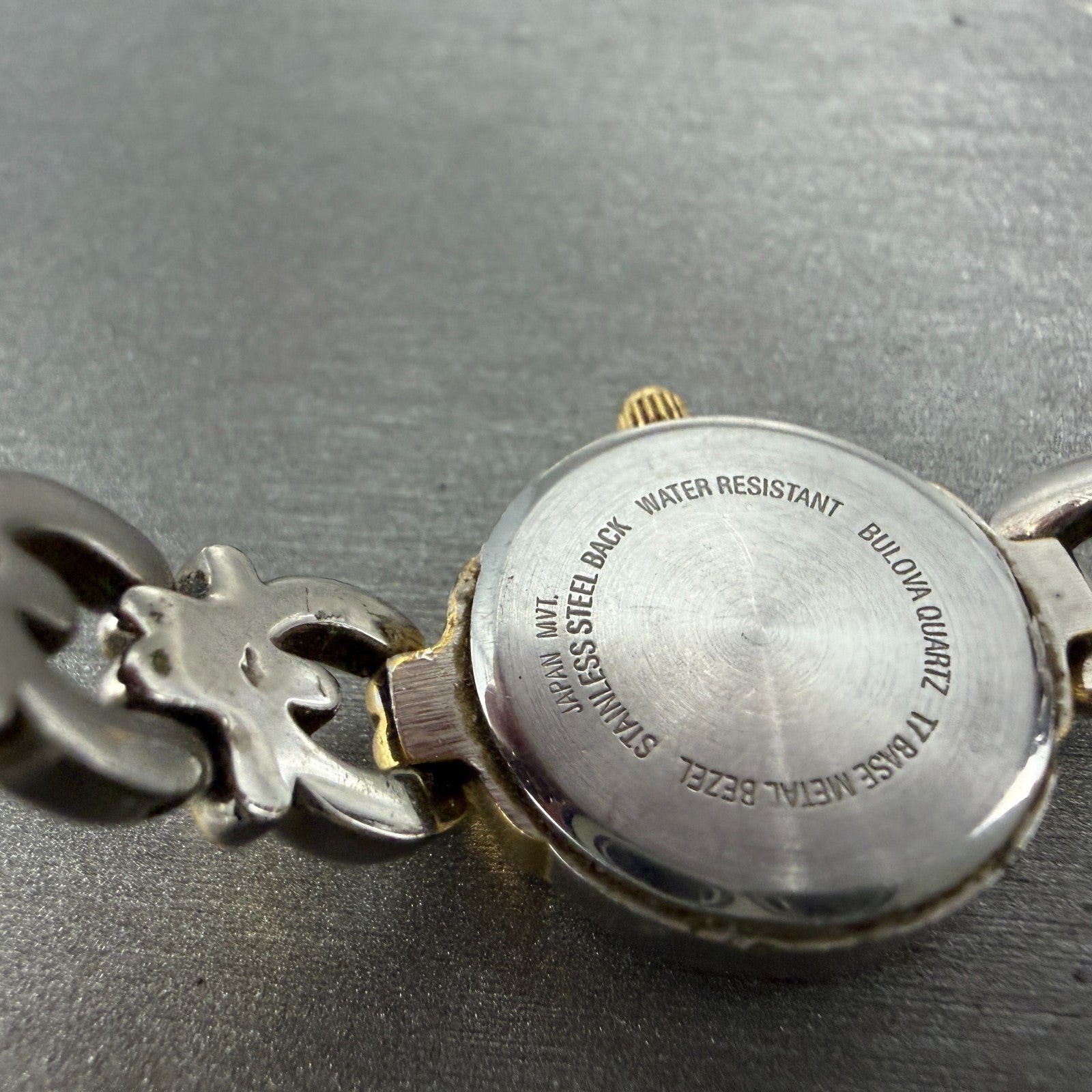 Bulova Watch Women 20mm White Dial Two Tone Round 98P15 New Battery ABC9
