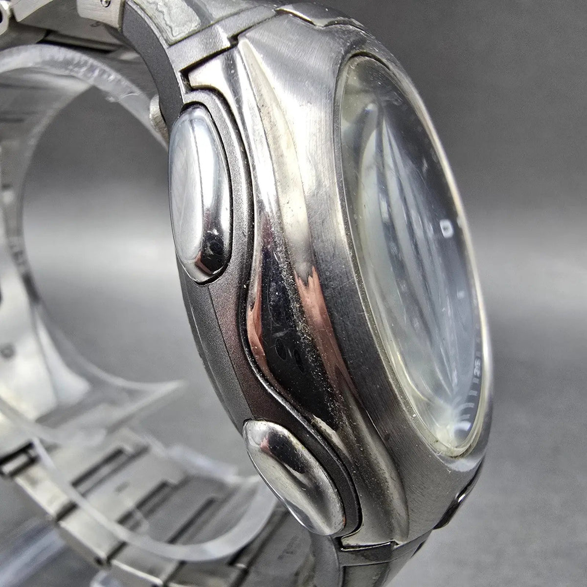 Casio WVA-430TJ Watch Men 42mm Blue Dial Silver Alarm Chrono Waveceptor PARTS4