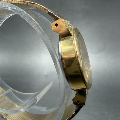 Seiko Watch Women 22mm Champagne Dial Gold Tone Octagon 16-5890 New Battery VTG3