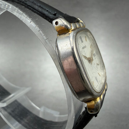 Seiko Watch 20mm Women White Dial Two Tone Rectangle 2P21-5340 New Battery3