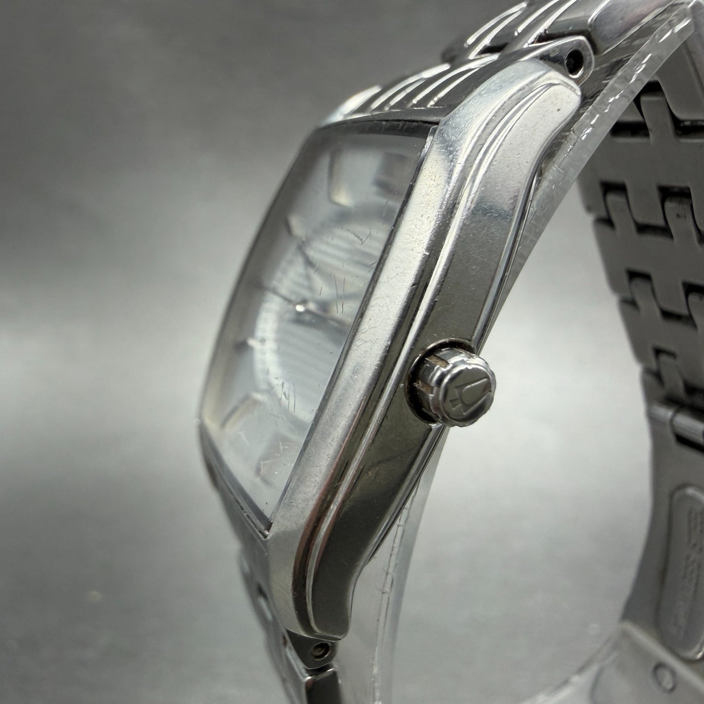 Bulova Tank Watch Women 26mm Silver Dial Silver Tone Rectangle 96L130 NewBattery2