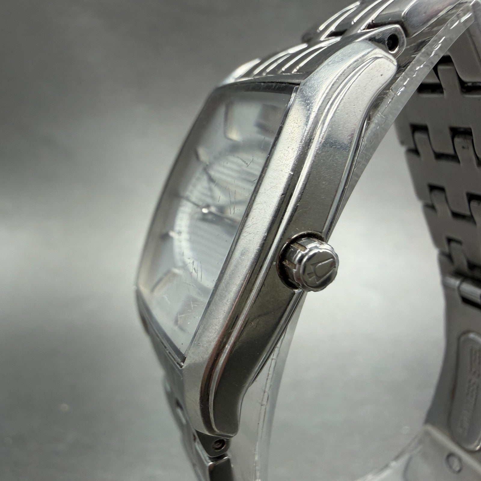 Bulova Tank Watch Women 26mm Silver Dial Silver Tone Rectangle 96L130 NewBattery2
