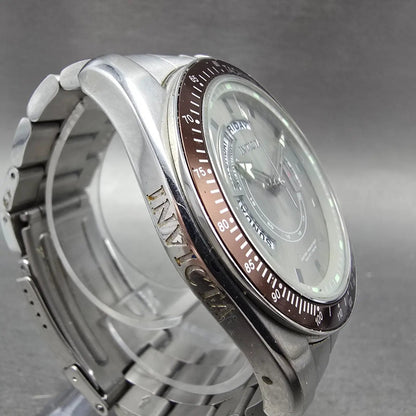 Invicta Watch Men 45mm Silver Dial Silver Tone Daydate Round 5785 PARTS4