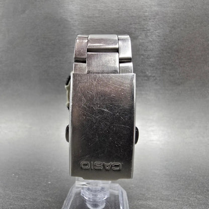Casio AQ-S800W Watch Men 42mm Black Dial Silver Chronograph Alarm Solar Works8