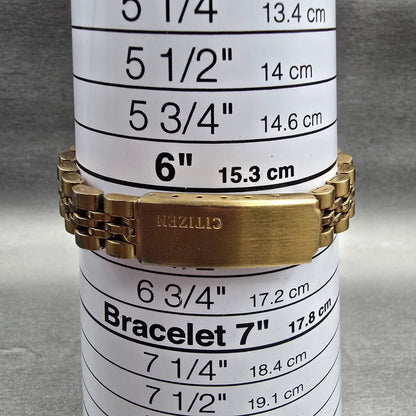 Citizen CQ Watch Women 25mm MOP Dial Gold Tone Daydate 1012-R15101 New Battery 69