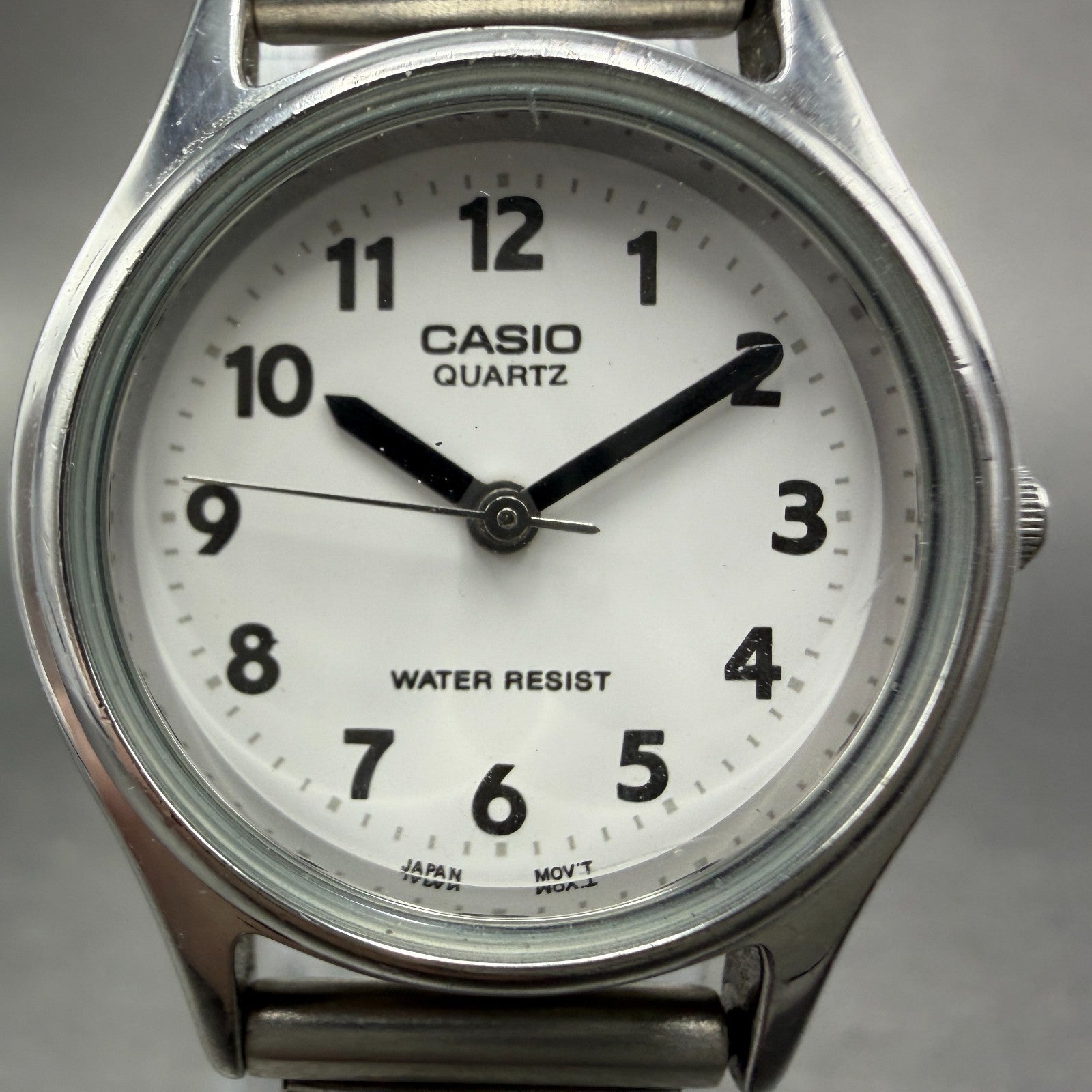 Casio Watch Women 25mm White Dial Silver Tone Round LQ-410 New Battery1