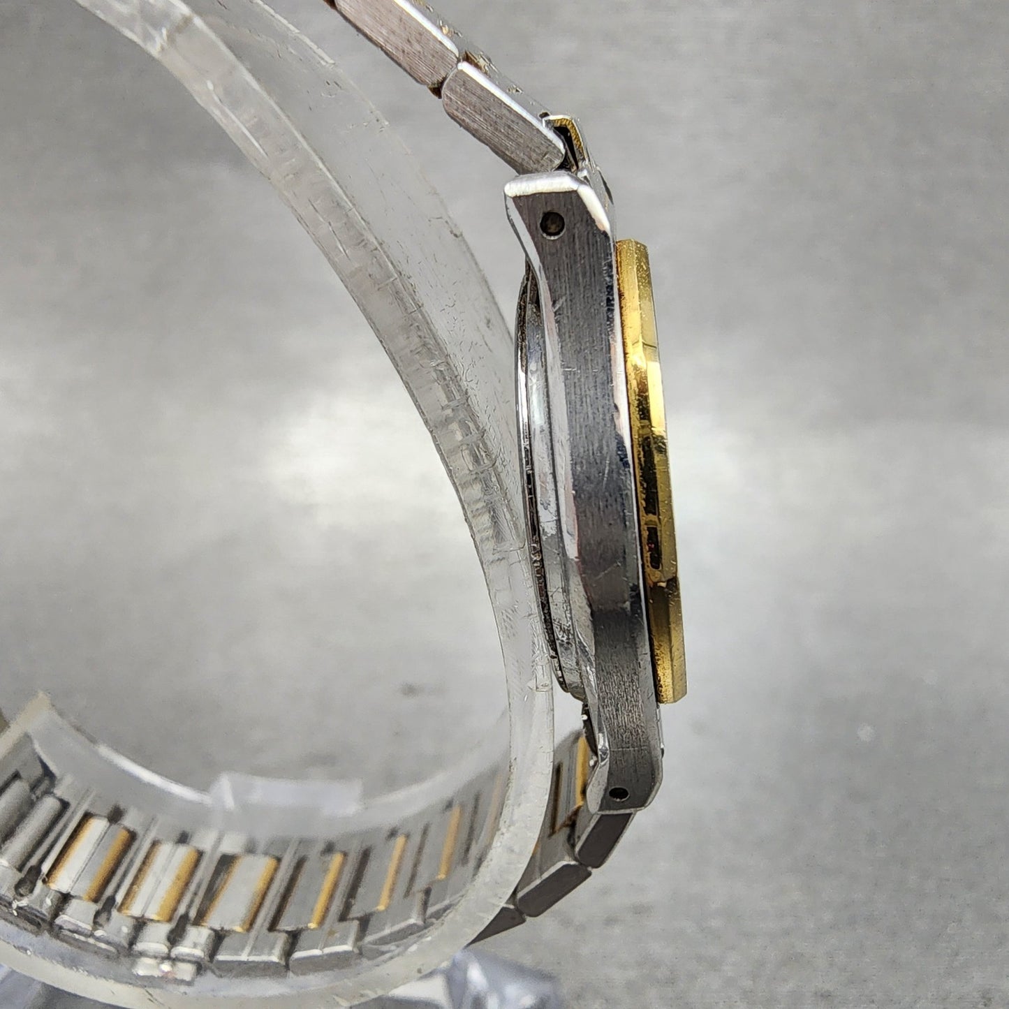 Seiko Watch Women 23mm White Dial Two Tone Octagon 12210040 New Battery3