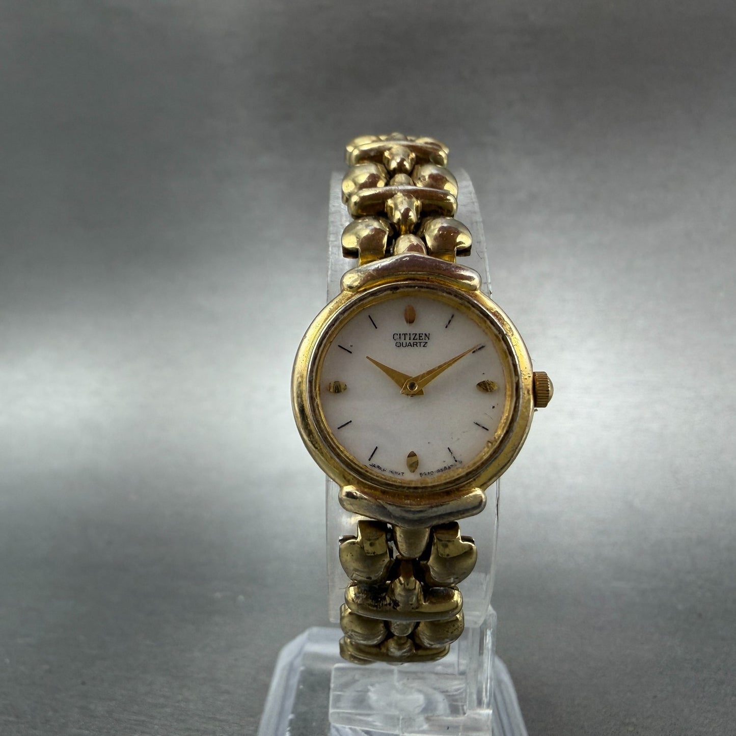 Citizen Watch Women 20mm MOP Dial Gold Tone Round 5920-S59891 New Battery5