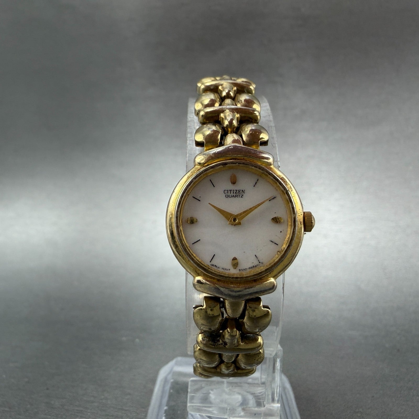 Citizen Watch Women 20mm MOP Dial Gold Tone Round 5920-S59891 New Battery5