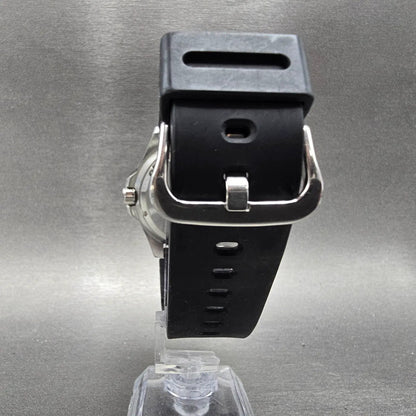 Casio Duro Dive Watch Men 44mm Black Dial Silver Tone Date Round MDV-106 NewBatL7