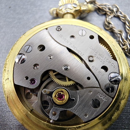 Oris Pocket Watch Women 24mm White Dial Gold Tone Manal Wind Runs Vintage10