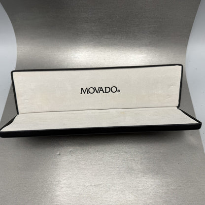 Movado Museum Watch Men 31mm Black Dial Gold Tone Round 8733882 New Battery12