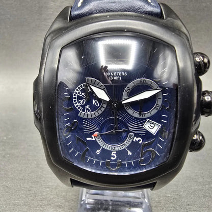 Invicta Lupah Chronograph Watch Men 47mm Blue Dial Black Date 33379 New Battery1