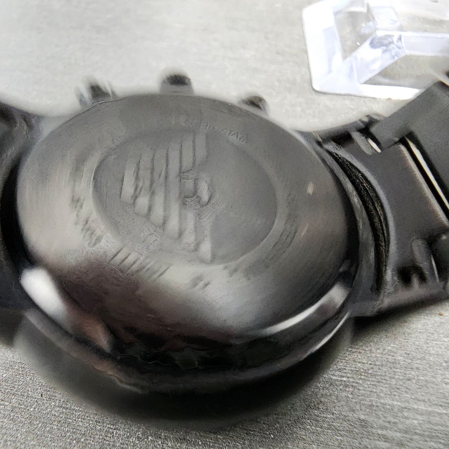 Emporio Armani Chronograph Watch Men 43mm Black Dial Black Tone New Battery9