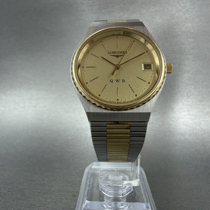 Longines QWR Watch Men 33mm Champagne Dial Two Tone  Date PARTS6