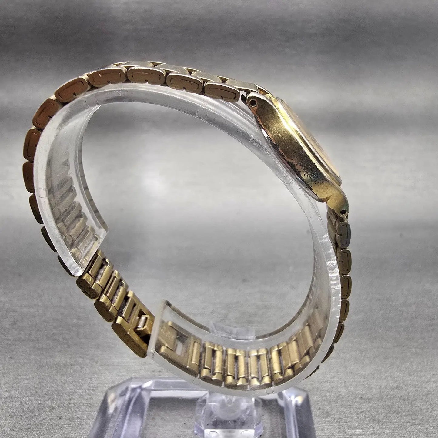 Seiko Watch Women 19mm Gold Dial Gold Tone Round 4N00-0069 New Battery Vintage8