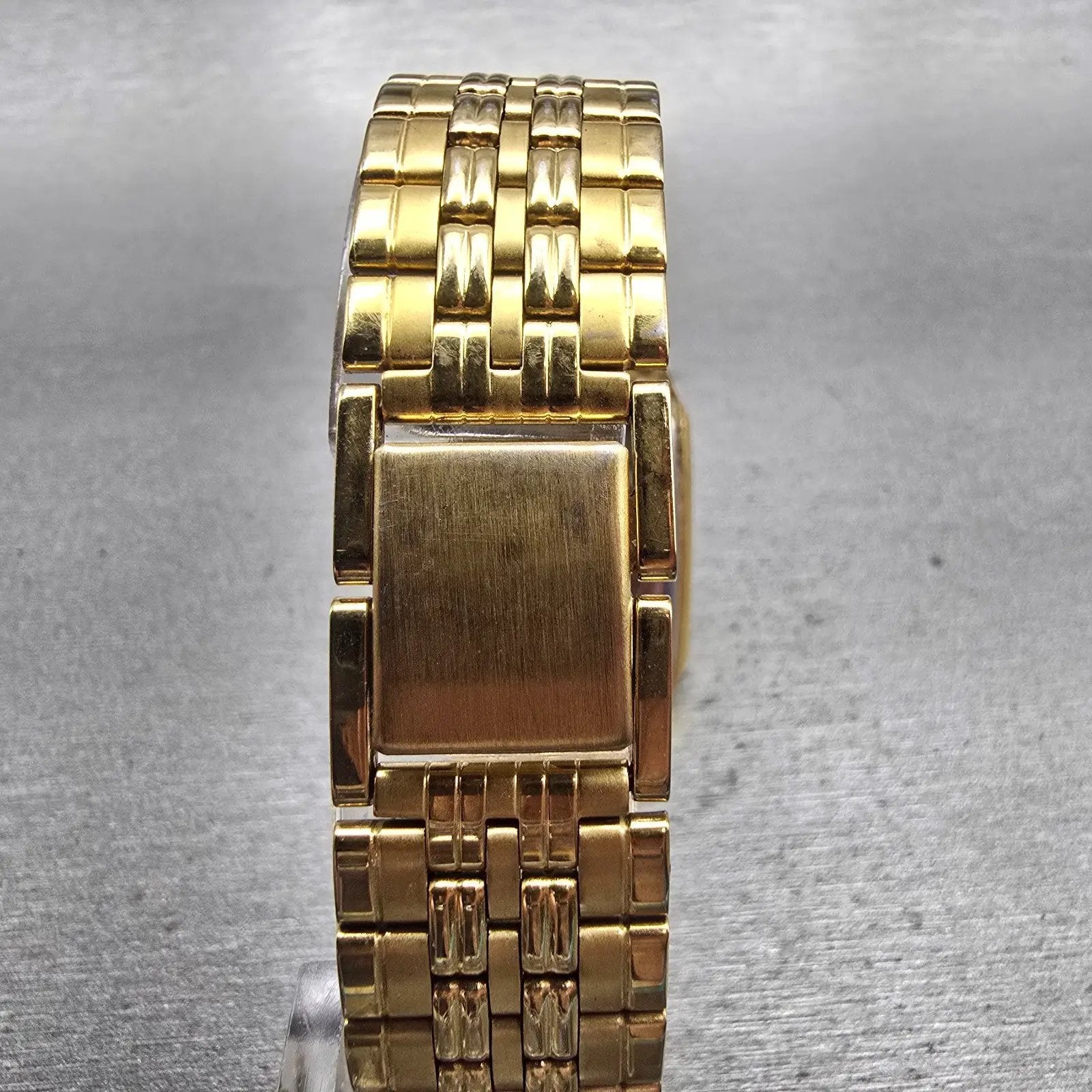Citizen Watch Men 27mm Black Dial Gold Tone Daydate 6000-S36726 New Battery VTG7