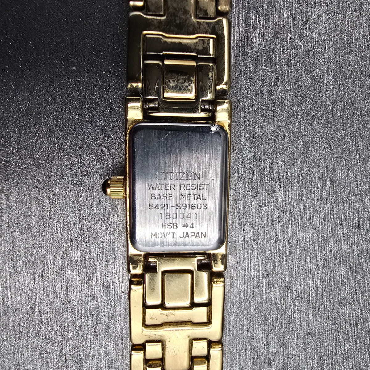 Citizen Elegance Watch Women 13mm Gold Dial Gold Tone 5421-S91603 New Battery 6710